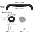 20 Inch Shower Grab Bar w/Anti Slip Rubber Grip, Munzong Black Stainless Steel Bathroom Grab Bar, Bathroom Balance Bar,Safety Handrail Support,Handicap Injury Elderly Senior Assist Bath Handle