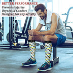 CHARMKING Compression Socks for Women & Men (8 Pairs) 15-20 mmHg Graduated Copper Support Socks are Best for Pregnant, Nurses - Boost Performance, Circulation, Knee High & Wide Calf (S/M, Multi 10)