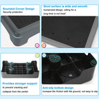 One Step Stool for Adults Elderly Non-Slip Step Platform Indoor and Outdoor Portable Wide Step Riser for Seniors,Safety Step for Car Bed Bedside Office Shower Stairs (Black)