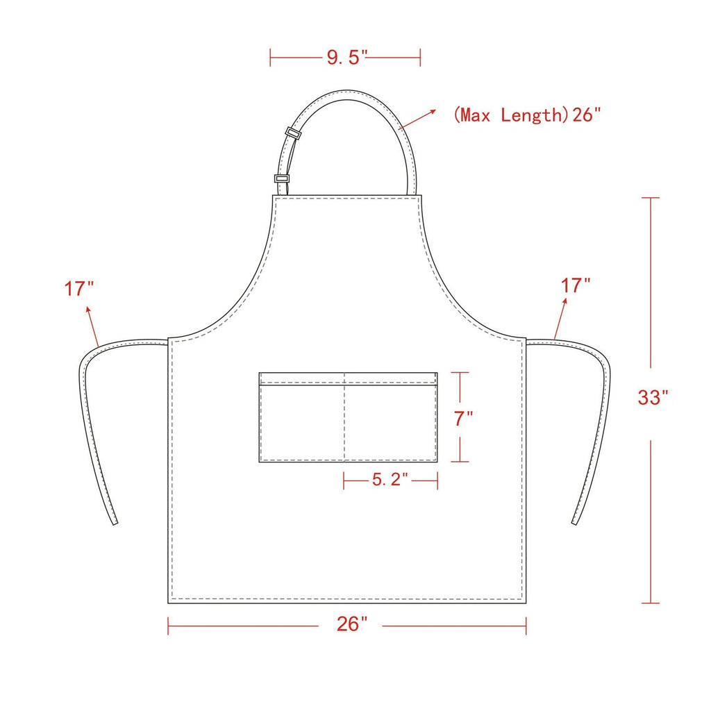 yotache Chef Apron Set, Chef Hat and Kitchen Apron Adult Adjustable White Apron Baker Costume for Men and Women, 1 Set (33" L x 26" W)