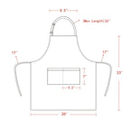 yotache Chef Apron Set, Chef Hat and Kitchen Apron Adult Adjustable White Apron Baker Costume for Men and Women, 1 Set (33" L x 26" W)