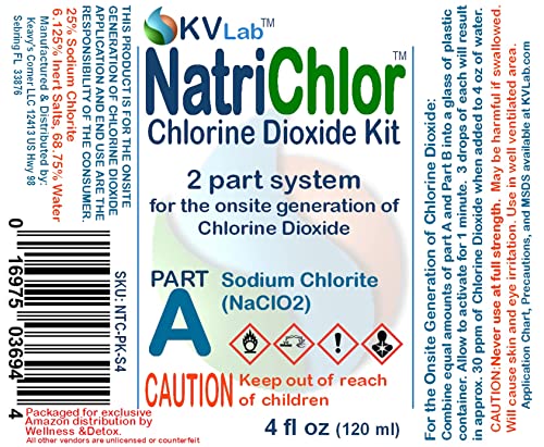 The Original NatriChlor CD set w/Accu-Drop Bottles HCL Extra Large Size (8 oz Total)