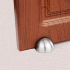SMOOTHCLUE 2 Pack Door Stoppers, 3M Adhesive Door Holder Door Stop, Stainless Steel Door Stop for Home Hotel, Snowboard Hanger, No Need to Drill Floor Door Stop, Door Stopper Set with Rubber Bumper