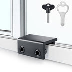 Window Locks,4 Pack Sliding Window Locks with Key for Vertical & Horizontal Sliding Windows Doors,Easv to Install,Adjustable Security Window Lock for Patio Bedroom Home and Office (Black)