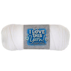 Hobby Lobby I Love This Yarn - 4 Medium 100% Acrylic Yarn for Crocheting & Knitting Blankets, Hats & Accessories, Set of 2, 10 White