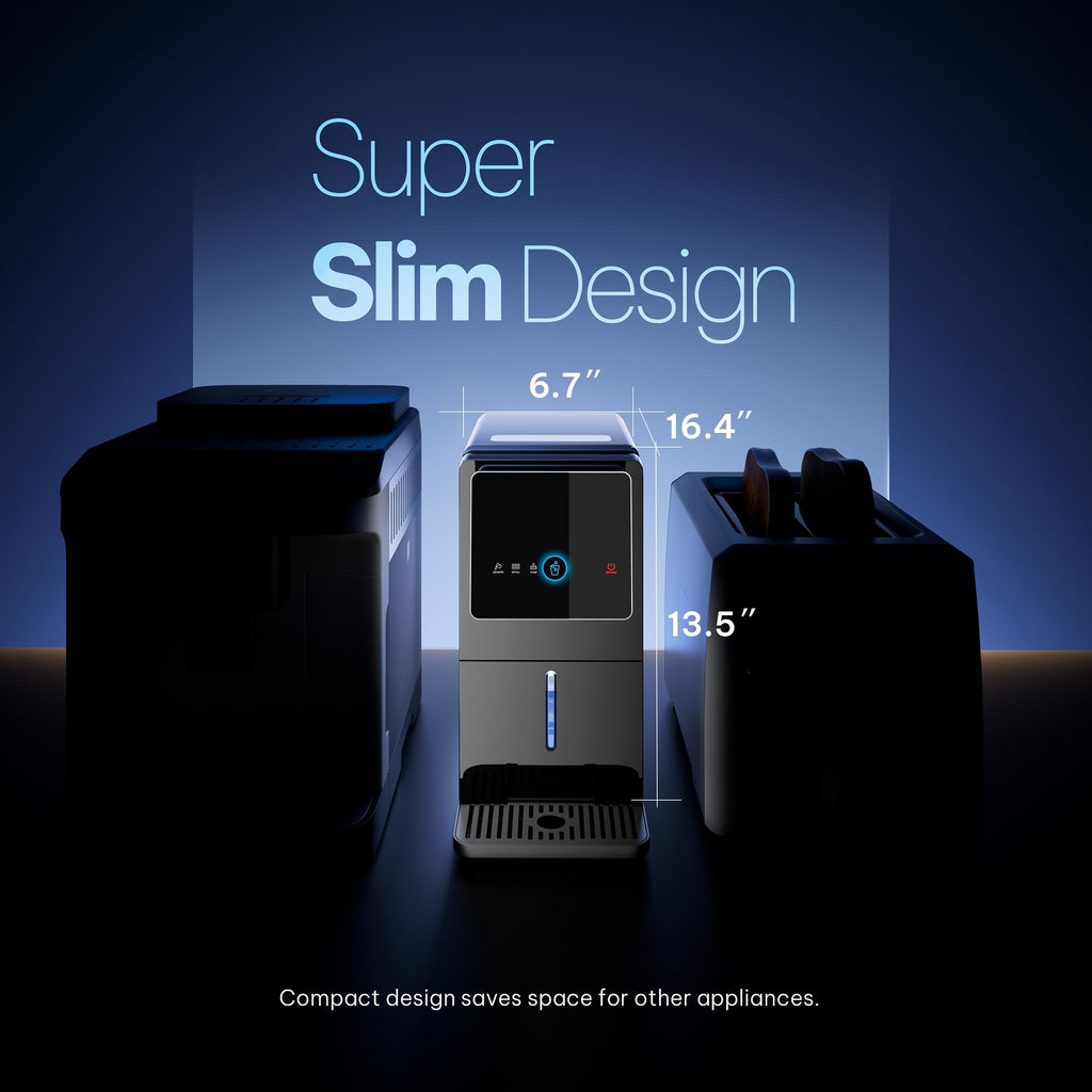 Silonn Nugget Ice Maker Countertop, Auto Drop Ice, Self Cleaning Ice Machine, 40 lbs/24H Soft Chewable Ice, Self Dispensing Nugget Ice Maker for Home, Kitchen and Party