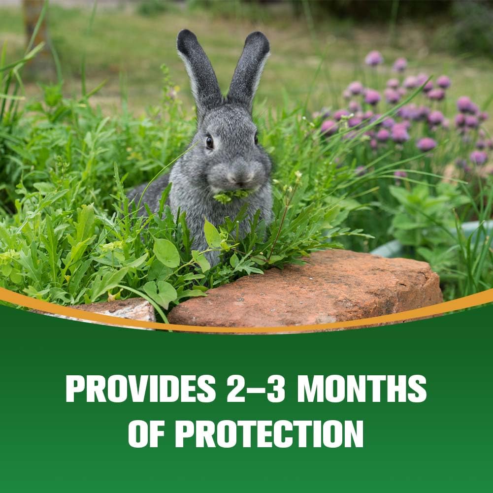 PRBSOQ Deer Repellent for Plants, Rabbit Repellent Outdoor, Deer Away Repellent for Garden, Trees and Lawn, Rabbit Repellent for Plants, Safe for People, Pets and Plants, Lasts Up to 60 Days, 8 Packs