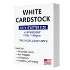Veritas White Cardstock 8.5 x 11”, 110LB/199GSM Heavyweight Card Stock, 100 Sheets, Thick Cardstock Printer Paper for Copy, Printing, Art Projects, Invitations, Made In USA