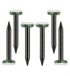 Garden Gadget 6 Pack Solar Powered Sonic Mole Repellent, Gopher Deterrent Spikes, Waterproof Solar Rodent Voles Gopher Chipmunk Repellent for Lawn and Garden