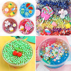HOLICOLOR 110pcs Slime Making Kit, Add Ins, Accessories, Glitter, Foam Balls, Fishbowl Beads, Sequins, Shells, Candy Charms, Cups for Slime Party