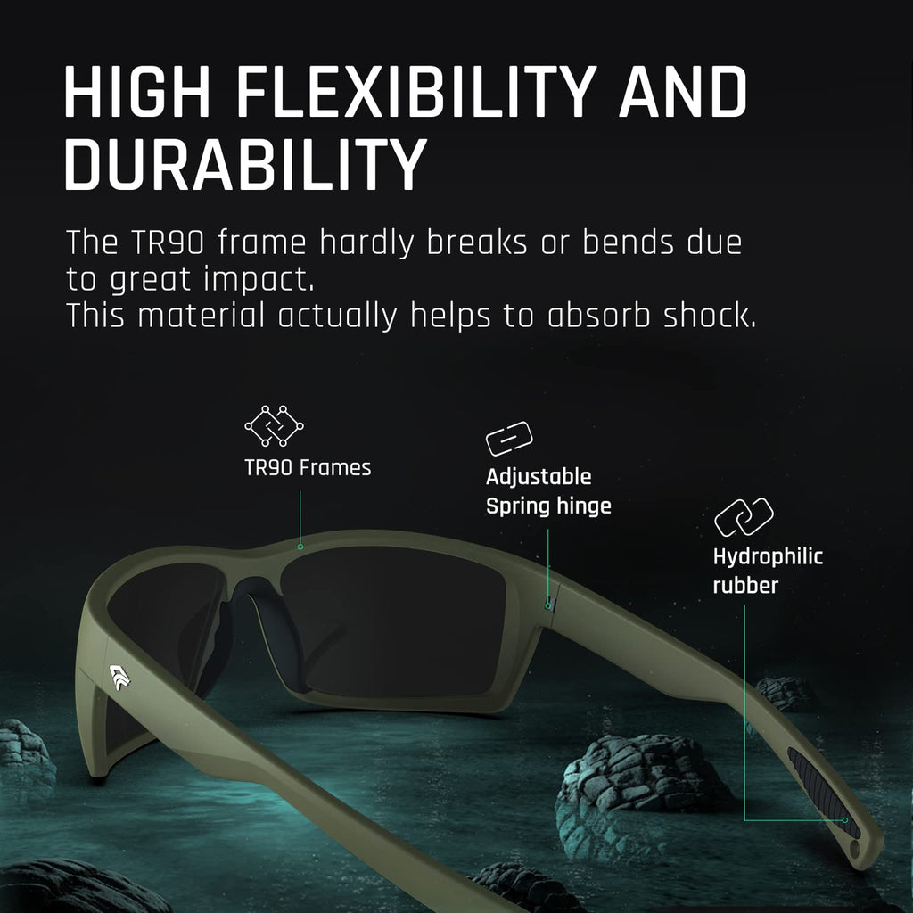 TOREGE Sports Polarized Sunglasses for Men Women Flexible Frame Cycling Running Driving Fishing Trekking Glasses TR24 (Matte Blown Sand)