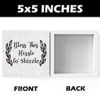 Funny Christmas Mantel Table Decor, Bless This Hizzle Fo' Shizzle Sign, Funny Housewarming Gifts, Funny Bless This Home Signs for Home House Decor for Adults, Blessed Signs For Home Decor 5 X 5 Inch