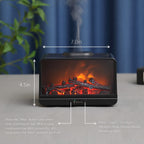 MAXWINER Dynamic Flame Fireplace Essential Oil Diffuser 300ml Aromatherapy Diffuser Ultrasonic Cool Mist Humidifier with Multiple Mist Mode, Timer and Waterless Auto Off for Home Room Office