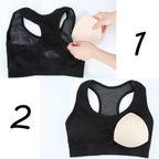 Bra Pad Inserts 4 Pairs, Bra Pads Sewn Padded for Sports Bra A/B C/D Cup Beige Black Optional (A/B Cup, Beige)