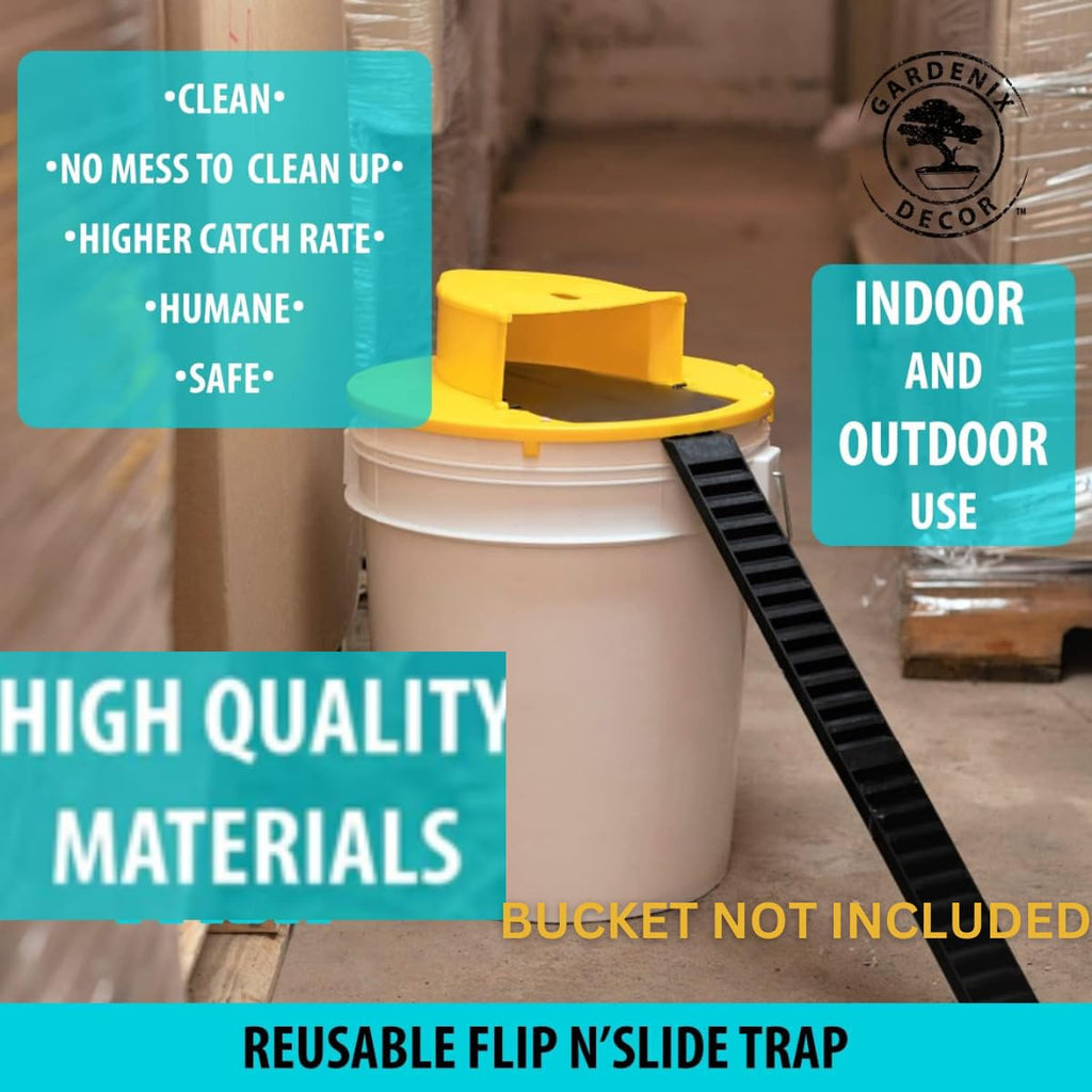 Bucket Lid Mouse Trap,Drop in The Bucket Mouse Trap,Mouse Catching Tool Indoor Outdoor,5 Gallon Bucket Compatible,Multi Catch, Auto Reset