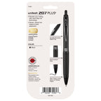 207 Plus+ Retractable Gel Pens, Medium Point (0.7mm), Black, 4 Pack