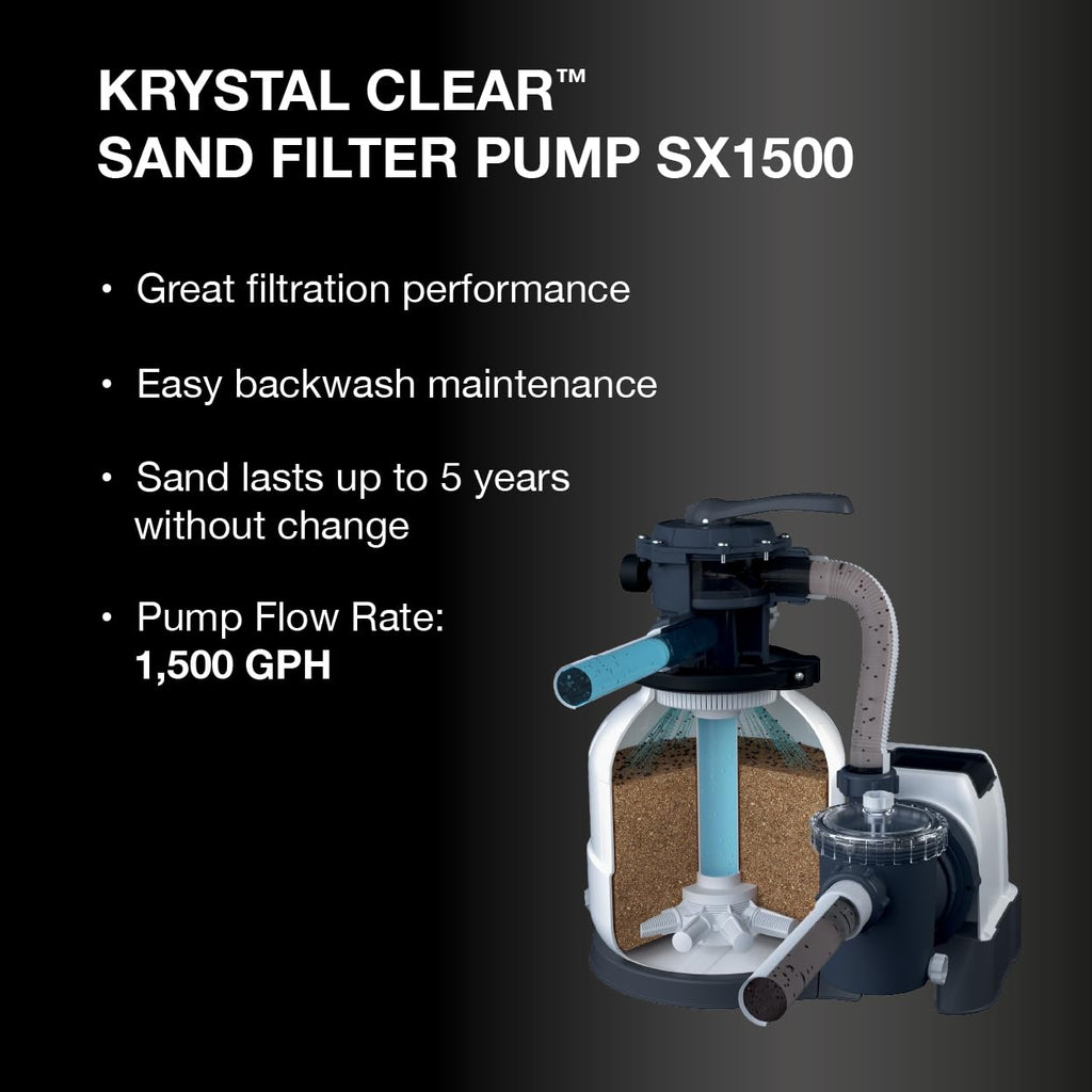 INTEX 26325EP 16ft X 48in Ultra XTR Frame Deluxe Above Ground Swimming Pool Set with 1500 GPH Sand Filter Pump, Removable Ladder, Ground Cloth, Pool Cover, SuperTough, Puncture and Rust Resistant