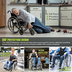 UKBOO Wheelchair Seatbelt - Safety Belt with Large Chest Pocket, Anti-Slip & Adjustable Design - Wheelchair seat Belt Ideal for Elderly and Disabled - Safety Belt for Elderly - Wheelchair Accessories