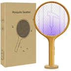 Endbug 2 in 1 Bug Zapper Racket, Dual Modes Electric Fly Swatter with Purple Attracting Light, Hangable Mosquito Zapper, Handheld Fly Zapper for Indoor & Outdoor (Not Rechargeable)