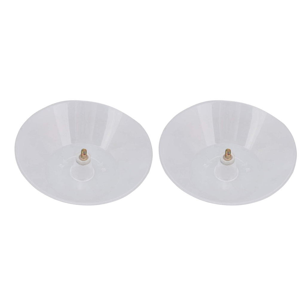 Walmine Transparent Round Plastic Range Hood Oil Cup Thread Dia 4.5mm Hood Oil Collection for Home Pack of 2