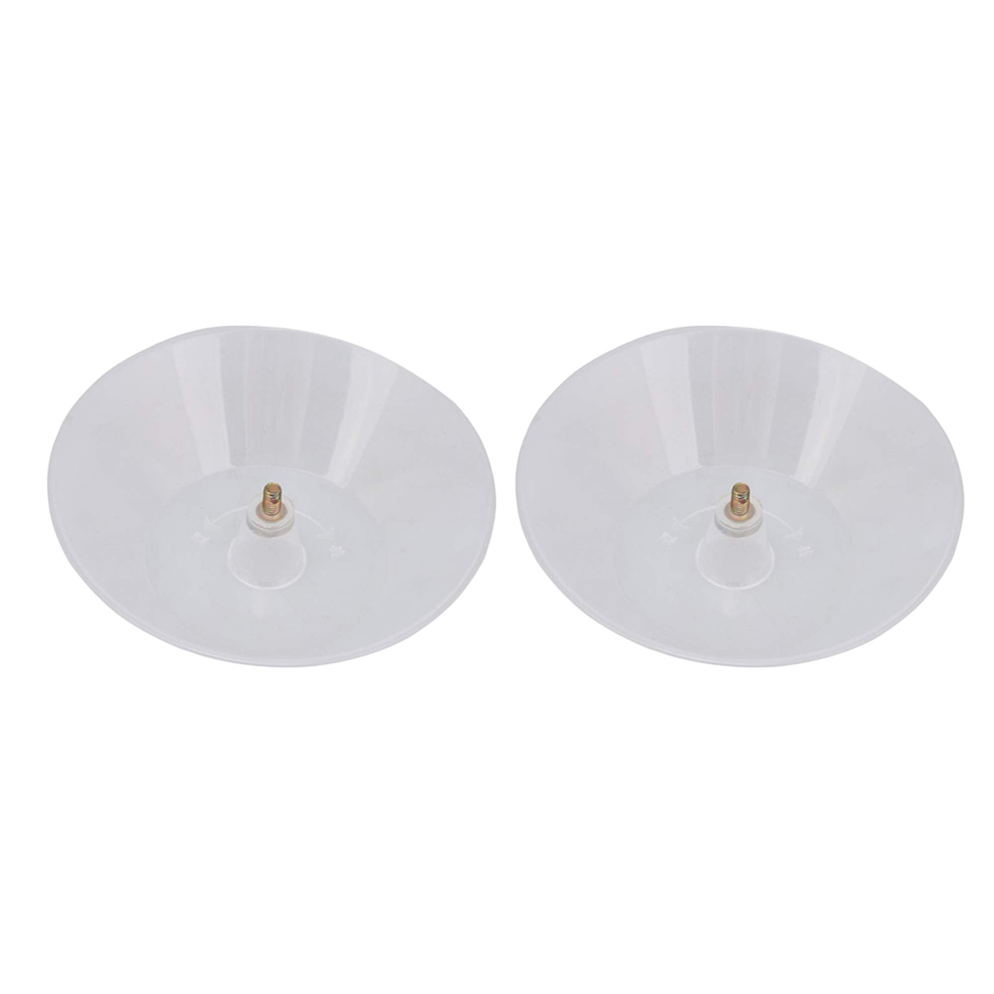 Walmine Transparent Round Plastic Range Hood Oil Cup Thread Dia 4.5mm Hood Oil Collection for Home Pack of 2