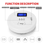 4-Pack,Smoke and Carbon Monoxide Detector,2 in 1 CO & Smoke Alarm,Carbon Monoxide Detectors,Smoke Detector,85dB in Alarm,LCD Screen,Wireless,Easy to Install
