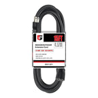 EP 15 Ft Outdoor Extension Cord - 12/3 SJTW Heavy Duty Black Extension Cable with 3 Prong Grounded Plug - Power Cord for Lawn, Garden, Appliances