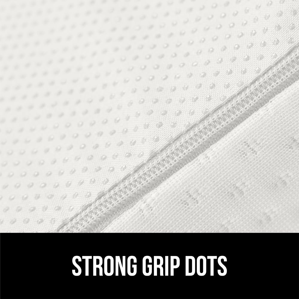 GORILLA GRIP Bed Wedge Ergonomic Sleeping Pillow, Soft Dual Layer Memory Foam, Stay in Place Dots, Breathable Cover, Headboard Triangle Sleep Support for Reading Acid Reflux Anti Snoring, 7.5in White