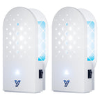Electronic Flying Insect Trap 2 Pack Plug in Flea Mosquito Fly Catcher Gnat Moth Bug Killer with Night Light UV Attractant and Sticky Boards for Home Office Garage