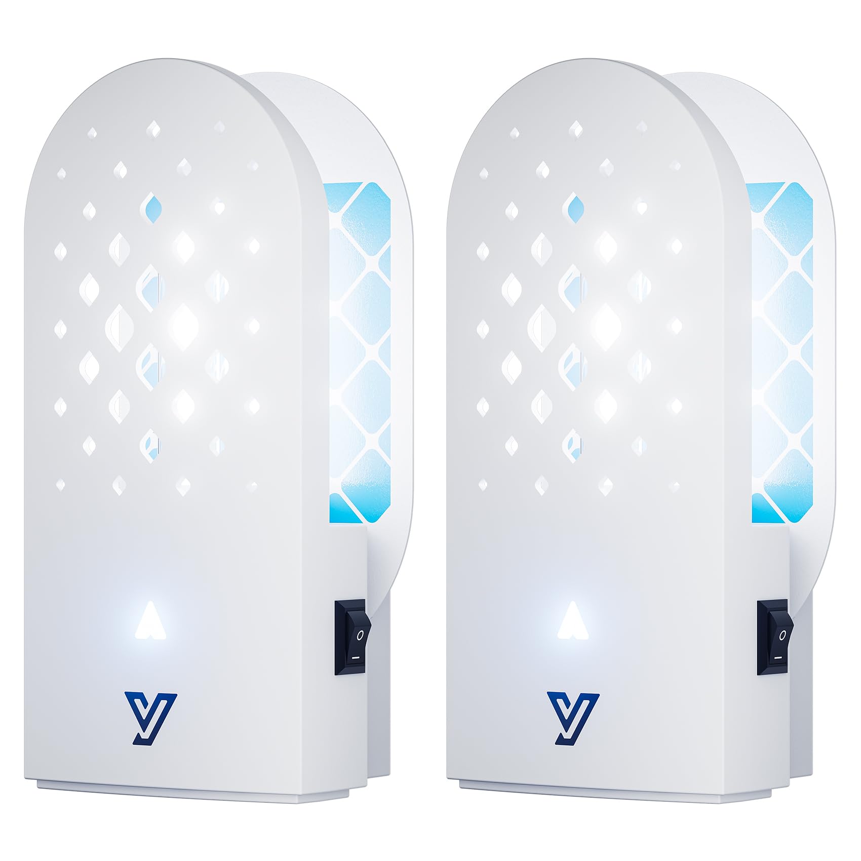 Electronic Flying Insect Trap 2 Pack Plug in Flea Mosquito Fly Catcher Gnat Moth Bug Killer with Night Light UV Attractant and Sticky Boards for Home Office Garage