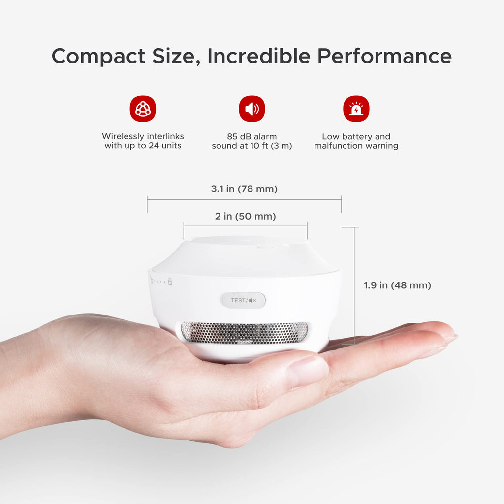X-Sense Wireless Interconnected Smoke Detector Battery Powered Fire Alarm with Over 820 feet Transmission Range, XS01-WR Link+, 6-Pack