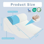 SlumbayTale Bed Wedge Pillow for Sleeping, 12&18&25 Inch Adjustable Height Memory Foam Wedge Pillow for After Surgery, 12-in-1 Wedge Pillow for Acid Reflux, Snoring, Gerd, Back Pain
