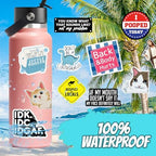 130 Pcs Funny Saying Stickers for Adults Quote Water Bottles Stickers Pack Waterproof Cool Stickers for Laptop, Bumper, Phone, Hard Hats, Wall, Window Decals