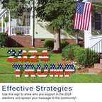 Trump Yard Signs - Trump 2024 Signs with Stake, 9Pcs Trump Yard Sign for Outdoor Garden Lawn Yard