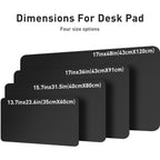 Non-Slip Waterproof PU Leather Desk Pad Protector for Mouse, Writing Desk, Office, Home, Laptop Blotter, 23.6" x 13.7", Black