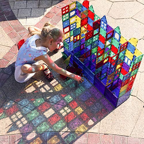 Jasonwell Magnetic Tiles Kids Magnetic Blocks Building Sets 3D Magnet Tile Building Blocks Toy Construction Educational STEM Toys Gifts for Toddlers Boys Girls 3 4 5 6 7 8 9 10 + Year Old