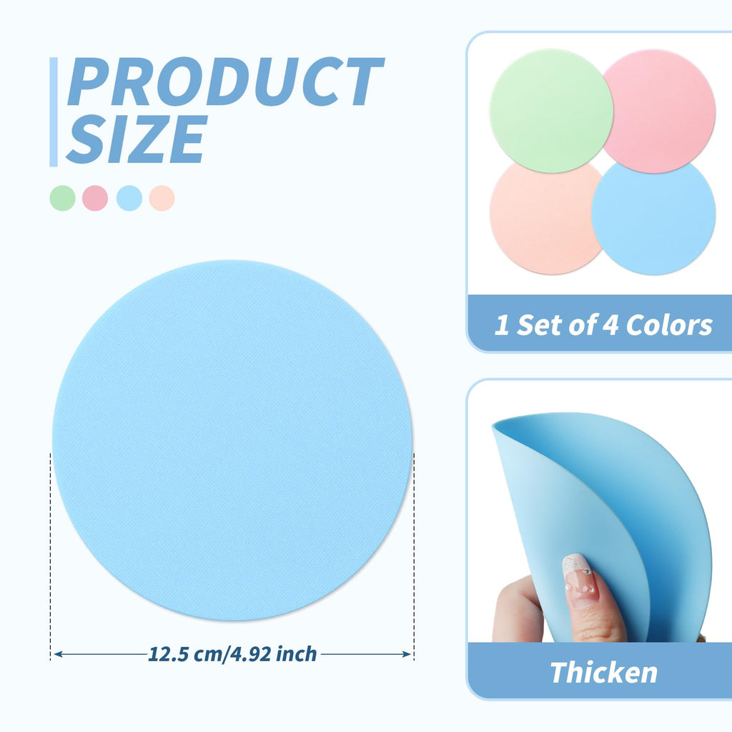 4PCS Rubber Jar Opener, Multifunctional Jar Gripper Pads, Heat Insulation Pad Kitchen Coasters for Elderly Senior Suffering from Weak Hands Arthritis，4 Colors