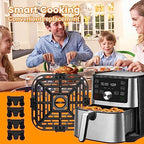 Air fryer Replacement Parts for Instant Pot Vortex Plus 6 in 1 4 Quart Air Fryer Oven, 7.5''×7.5'' Square Food Grade Air Fryer Grill Pan Grill Plate Crisper Plate Accessories Tray Rack