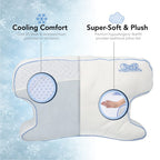 Contour CPAPMax Pillow 2-in-1 Adjustable Memory Foam Pillow for Better Sleep with Pap Machine by Reducing Leaks, Dry Eyes, Red Lines for Side, Back or Stomach Sleeper - Includes White Pillowcase Cover