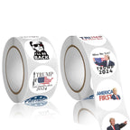 2024 Donald Trump Stickers Roll 500Pcs - Funny Presidential Election USA American Flag Decals - Easy Stick & Removeable for Scarpbook Window Tumblers Water Bottles Teens
