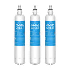 AQUA CREST Replacement for GE® RPWFE, RPWF (with CHIP) Refrigerator Water Filter, Compatible with GYE22HMKES, GYS22GMNES, GYE22HBLTS, DFE28JSKSS, GFE28HMHES, GNE29GYNFS, GFE28GYNFS, 3 Filters