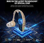 Rechargeable Hearing Aids for Seniors with Noise Canceling and Volume Control - Digital Hearing Amplifiers for Mild to Moderate Hearing Loss Adults with Portable Cyclic Charging Case