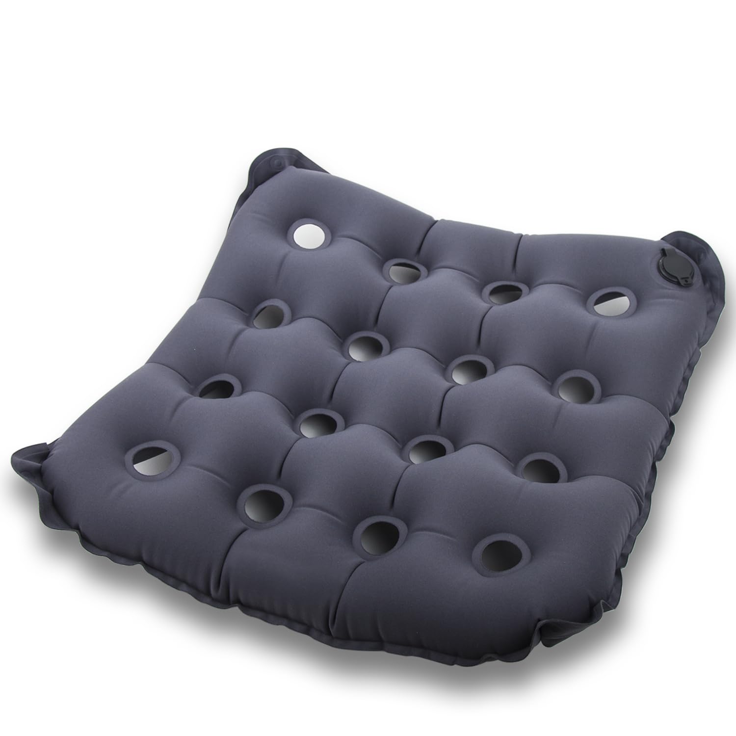 POPIPEN Inflatable Seat Cushion, Portable Air Seat Chair Cushions for Pressure Relief Breathable Waffle Square Seat Pad for Home Car Wheelchairs Office Chairs and Airplanes (1 Pack)