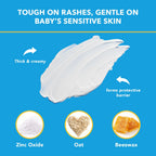 Triple Paste Diaper Rash Cream for Baby - 8 Oz Tub & 3 Oz Tube At Home & On the Go Bundle – Zinc Oxide Ointment Treats, Soothes & Prevents Diaper Rash, Baby Essentials for Daily & Overnight