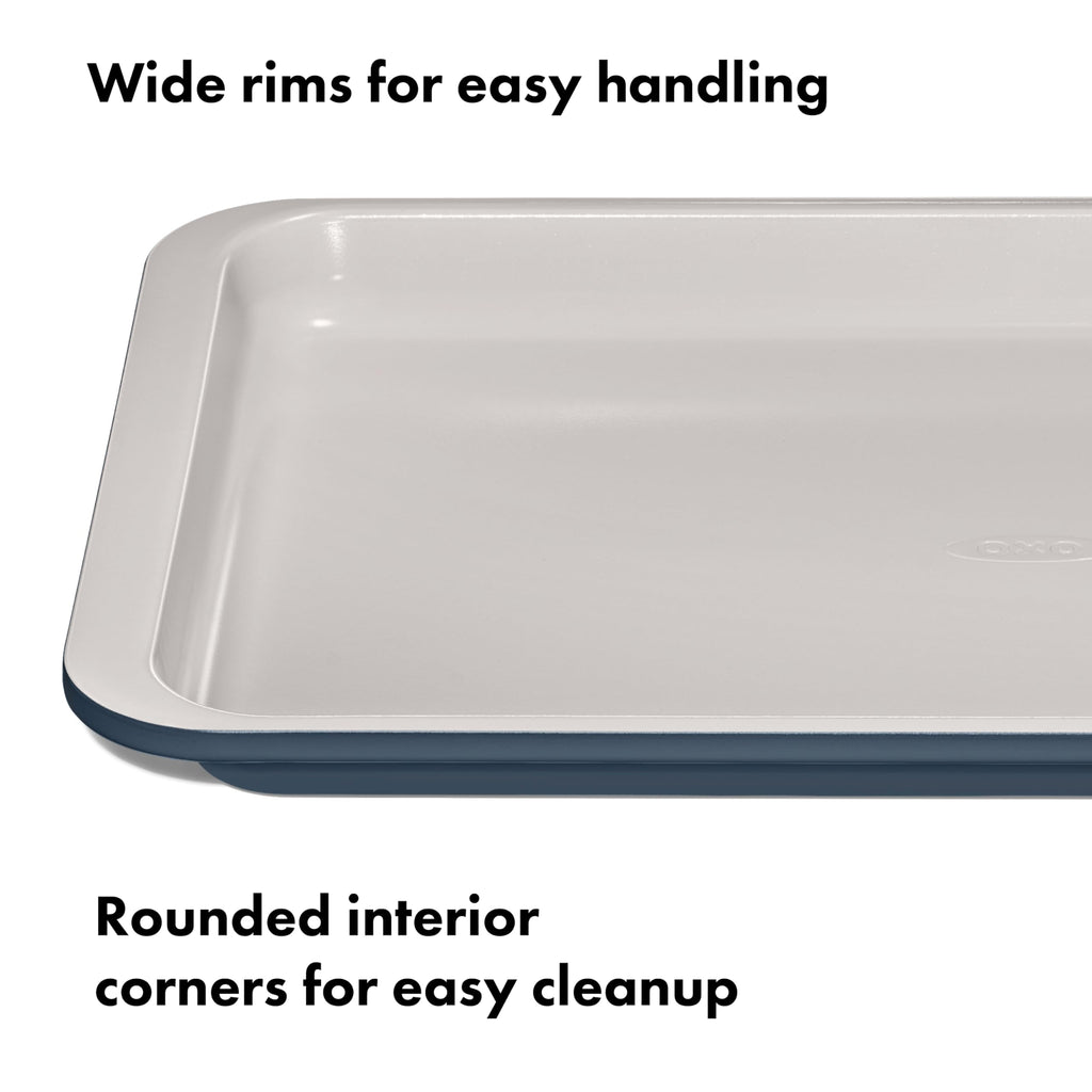 OXO Good Grips Non-Stick Pro Ceramic Coated Metal Bakeware Jelly Roll Pan – Storm Blue