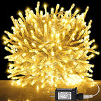 kemooie 500 LED Christmas Lights, 164FT 8 Lighting Modes Plug in Waterproof LED String Lights for Outdoor Christmas Tree Birthday Christmas Wedding Party Garden Balcony Decorations (Warm White)