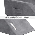LightEase Memory Foam Leg Support and Elevation Pillow w/Dual Handles for Surgery, Injury, or Rest
