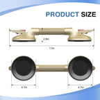 DAILYLIFE Shower Grab Bar for Bathtubs and Showers, 17 inch Heavy Duty Shower Handle with Strong Suction Cup Grab Bars, Safety Shower Handrails for Seniors and Elderly, Gold