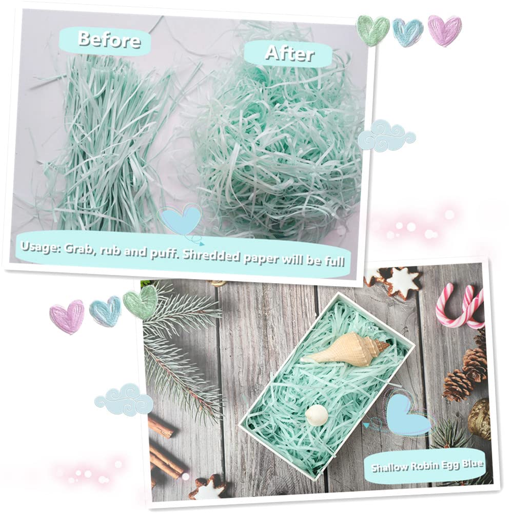 ZHODR Cut Paper Shred Filler for Gift Boxes,2 LB Easter Basket Filler, Filler for Wrapping Gifts, Crafting Activities, Display Merchandise, Weight and Many Color Options (spring green)