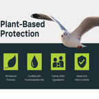 Bird Repellent Spray (32 OZ) Deter Birds from Outdoor Surfaces, Garden Areas Deterrent Natural Woodpecker, Pigeon and More Natural